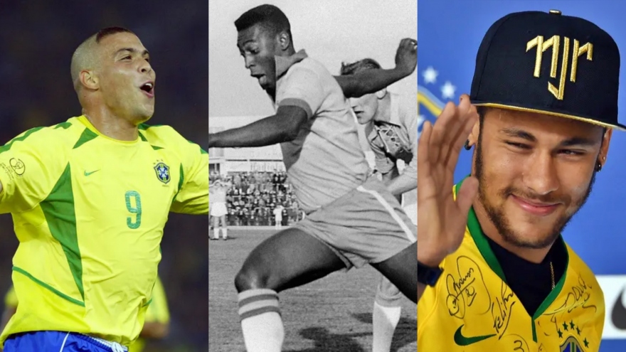 Top 10 chân sút vĩ đại nhất ĐT Brazil: Neymar sắp soán ngôi của Pele